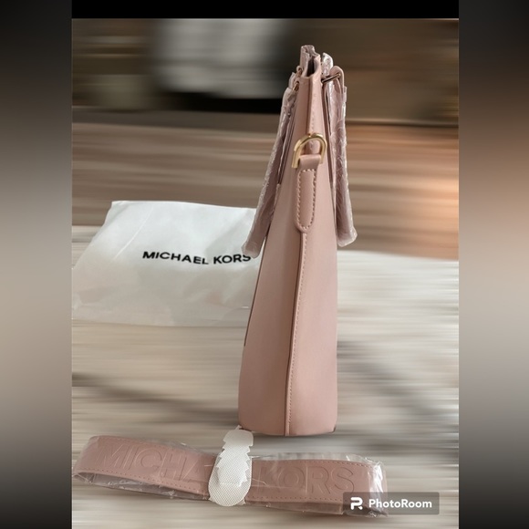 New Michael Kors Blush Pink Tote Crossbody Shopper Travel Bag - Picture 5 of 11